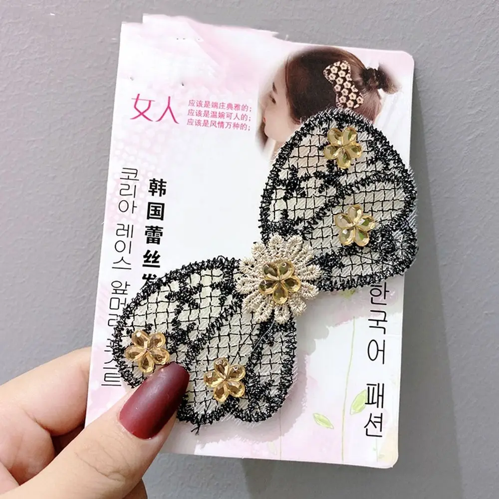 Fashion Flower Seamless Magic Paste Butterfly Hair Clip Bangs Paste Headwear Cutting Salon Acessories Children