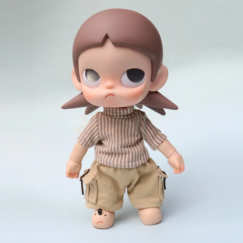 Zsiga Sister Ga Zi ショーツと互換性があります - 1/8 Bjd 関節人形用のかわいい衣装、ストライプ長袖、カラーマッチジーンズ