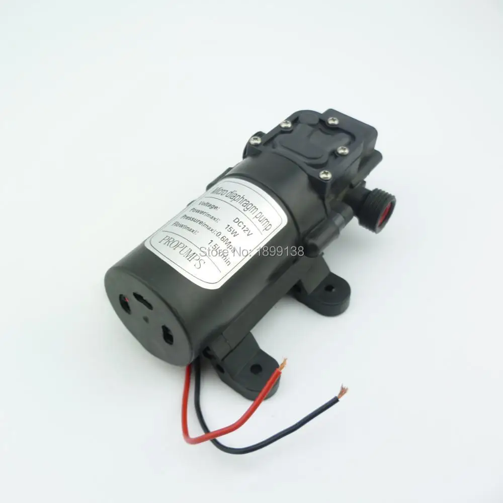 15W 1.5L/min Electric return valve type High pressure self priming dc 12 volt small plastic water pump