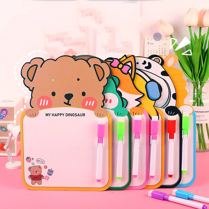 Children's cartoon random pattern erasable drawing board double-sided writing graffiti drawing board erasable message boards