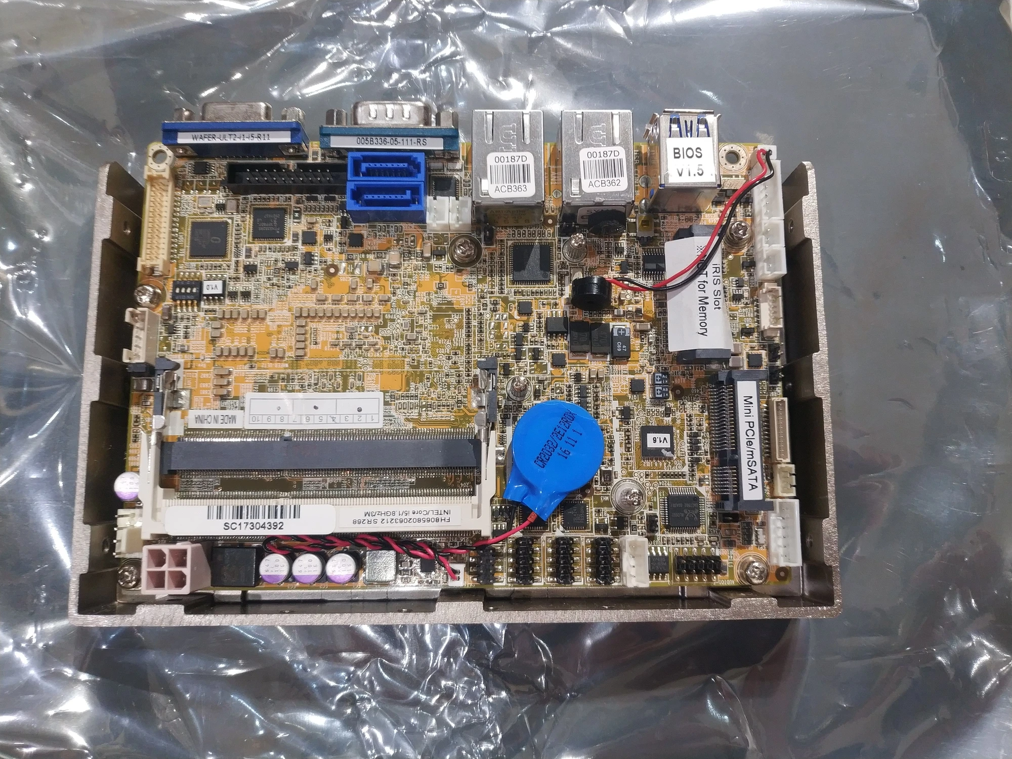 

Материнская плата промышленного оборудования WAFER-ULT2-I1-I5-R11 НОВАЯ