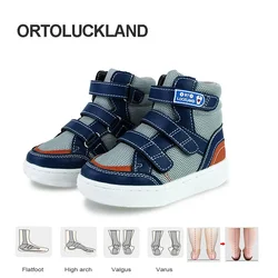 Ortoluckland Children Casual Shoes Kids Boys School Tennis Sneakers Fahion Brands Toddler Orthopedic Boots For 3 To 10Years Age