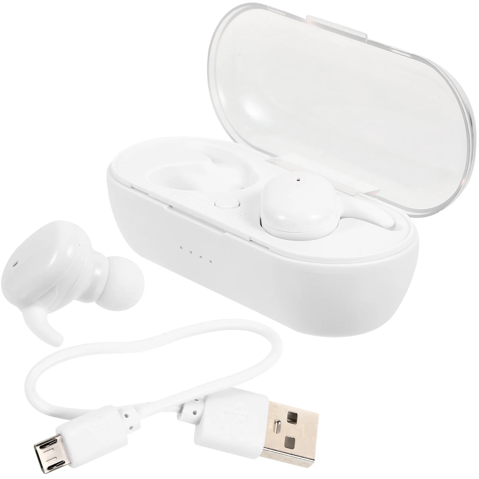 

1Pair Earbuds Waterproof Wireless Earphones Tws Noise Reduction Automatic Pairing Clear Sound Stereo Headset White