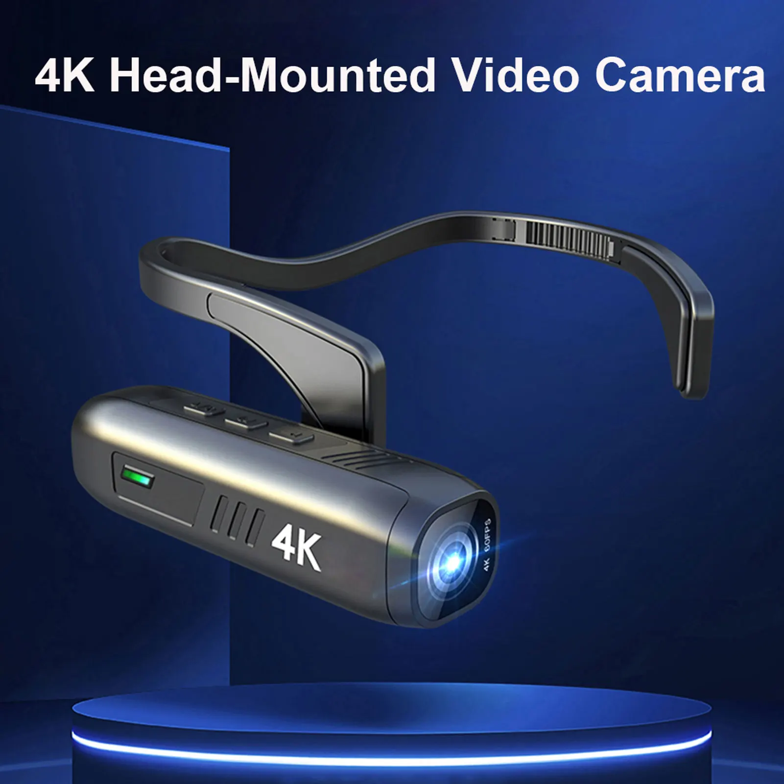 

Head Mounted Camera 120° Wide Angle 42MP 4K 6.0 Anti Shake Head Wearable Camcorder APP Control 60FPS for Life Recording