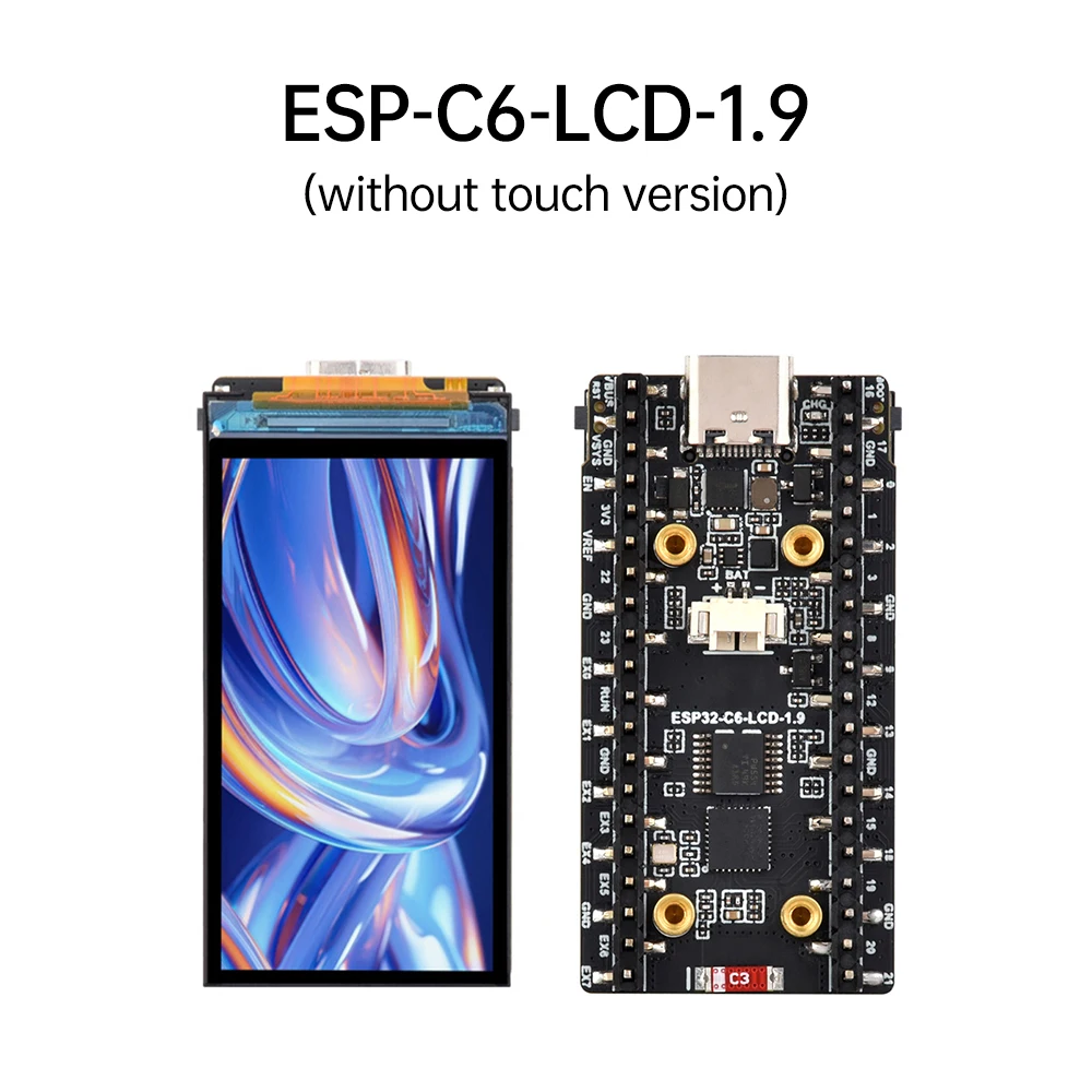 Esp32-C6 1.9 بوصة تعمل باللمس شاشة Lcd واي فاي بلوتوث مجلس التنمية 170 × 320 دقة 160 ميجا هرتز معالج Risc-V نوع C
