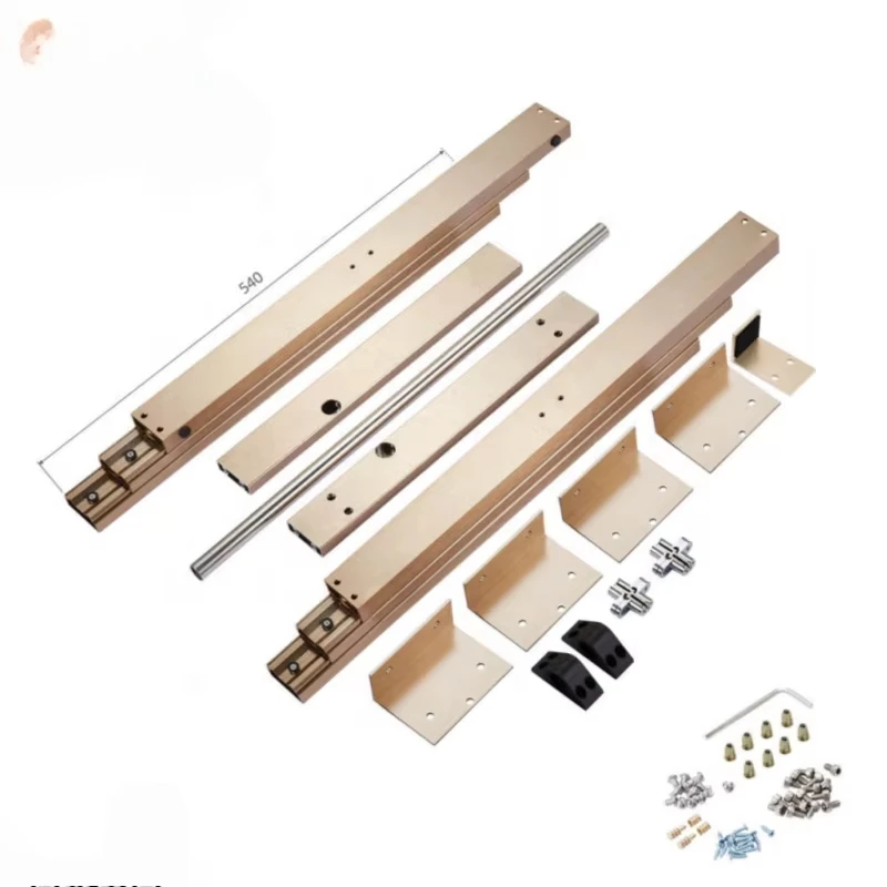 Modern Inverted Track Folding Table Drawer Slide Save Space Track Lower Slide Kitchen Hotel Shopping Mall Dining Table