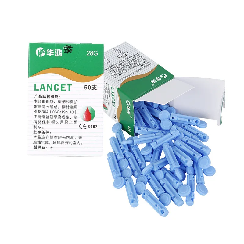 28G Disposable Blood taking Needles 100pcs Blood Collection Lancet Painless Lancing Device for Diabetes Accessory