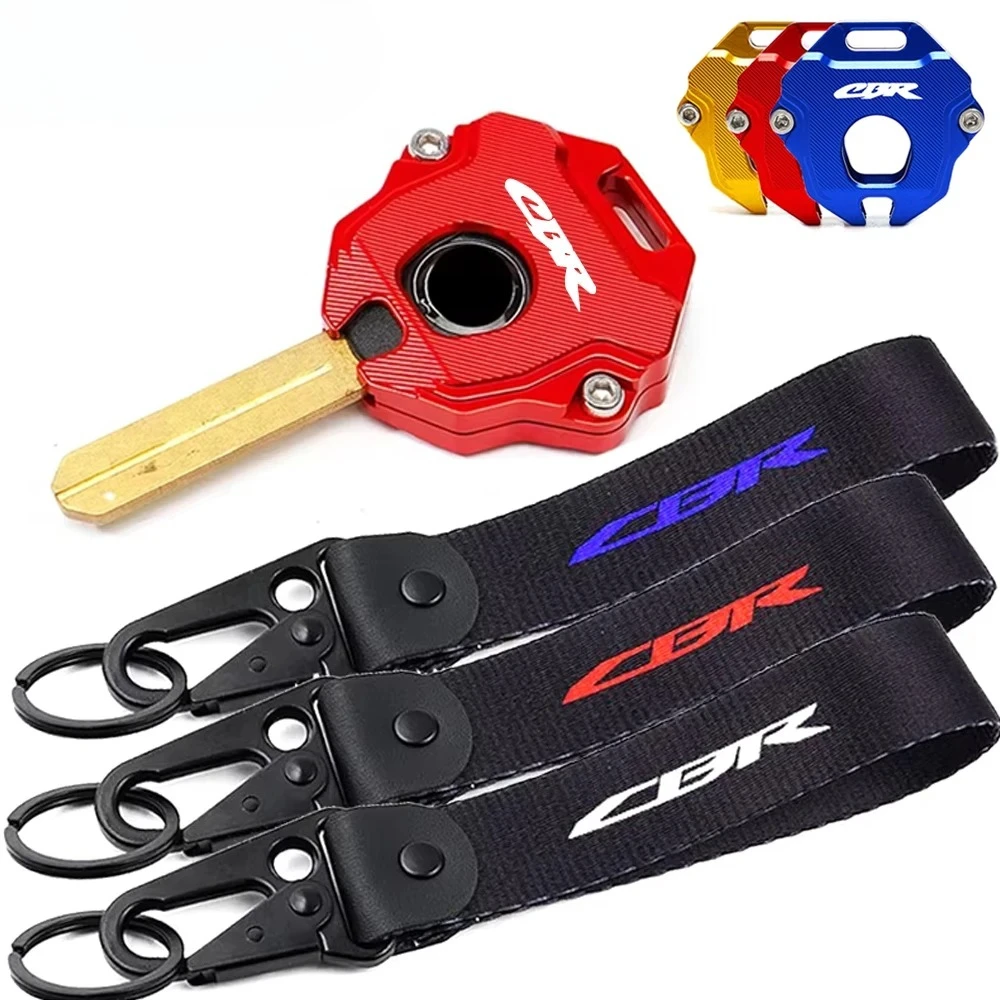 

For HONDA CBR650R CBR600F CBR1000RR CBR 500R 250RR 650R Motorcycle Aluminum Key Case Cover Shell & Keychain Key Chain Keyring