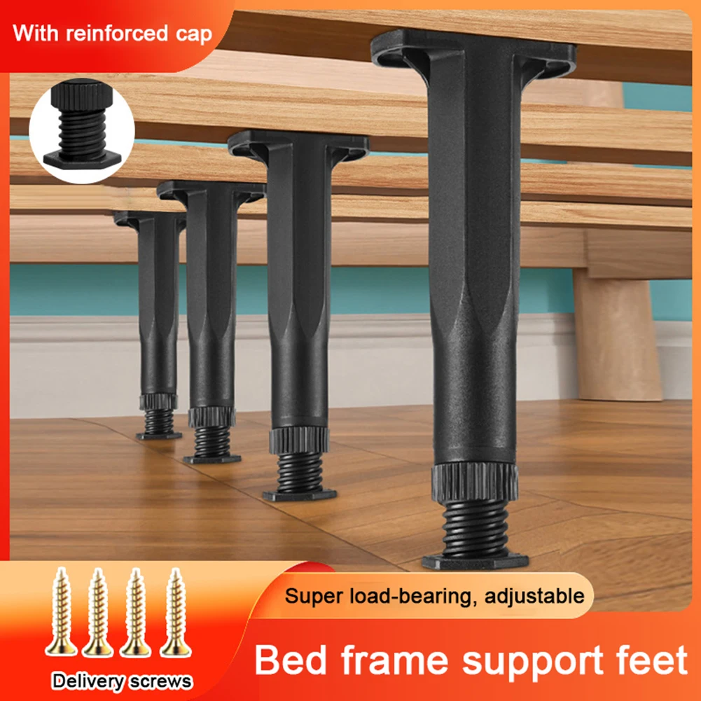 2pcs T-Shaped Adjustables Bed Legs Strong Load Bearing Furniture Support Legs Foot Multipurpose Bed Frame Support Legs For Home