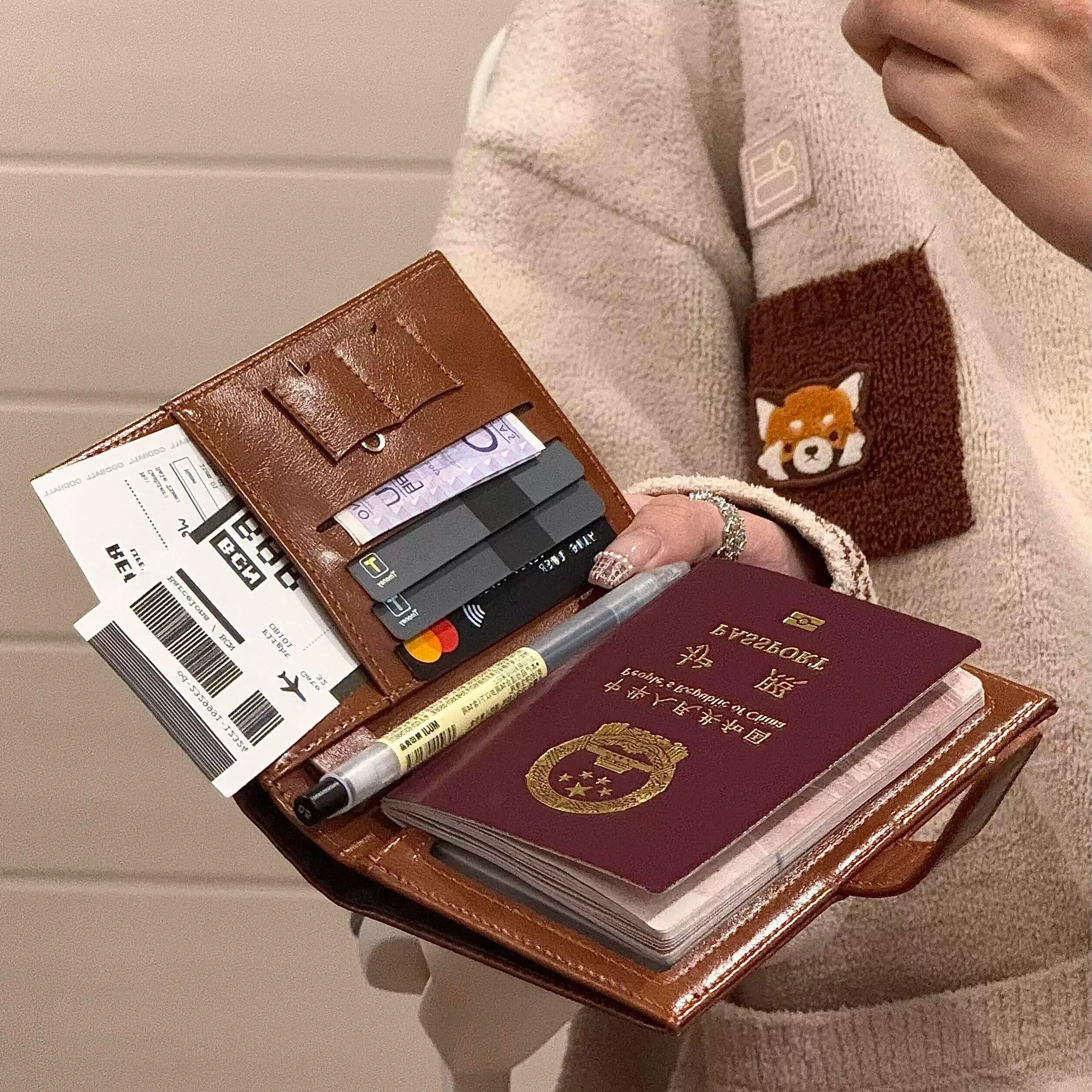 porta-pasaportes-de-cuero-retro-bolsa-para-documentos-de-viaje-cartera-integrada-tarjetero-monedero-de-cuero-para-salidas