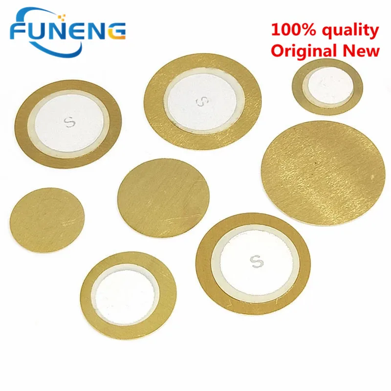 10pcs Piezo Elements Buzzer Sounder Sensor Trigger Drum Disc Copper Piezo Speaker 12MM 20MM 27MM 35MM 50MM Piezoelectric