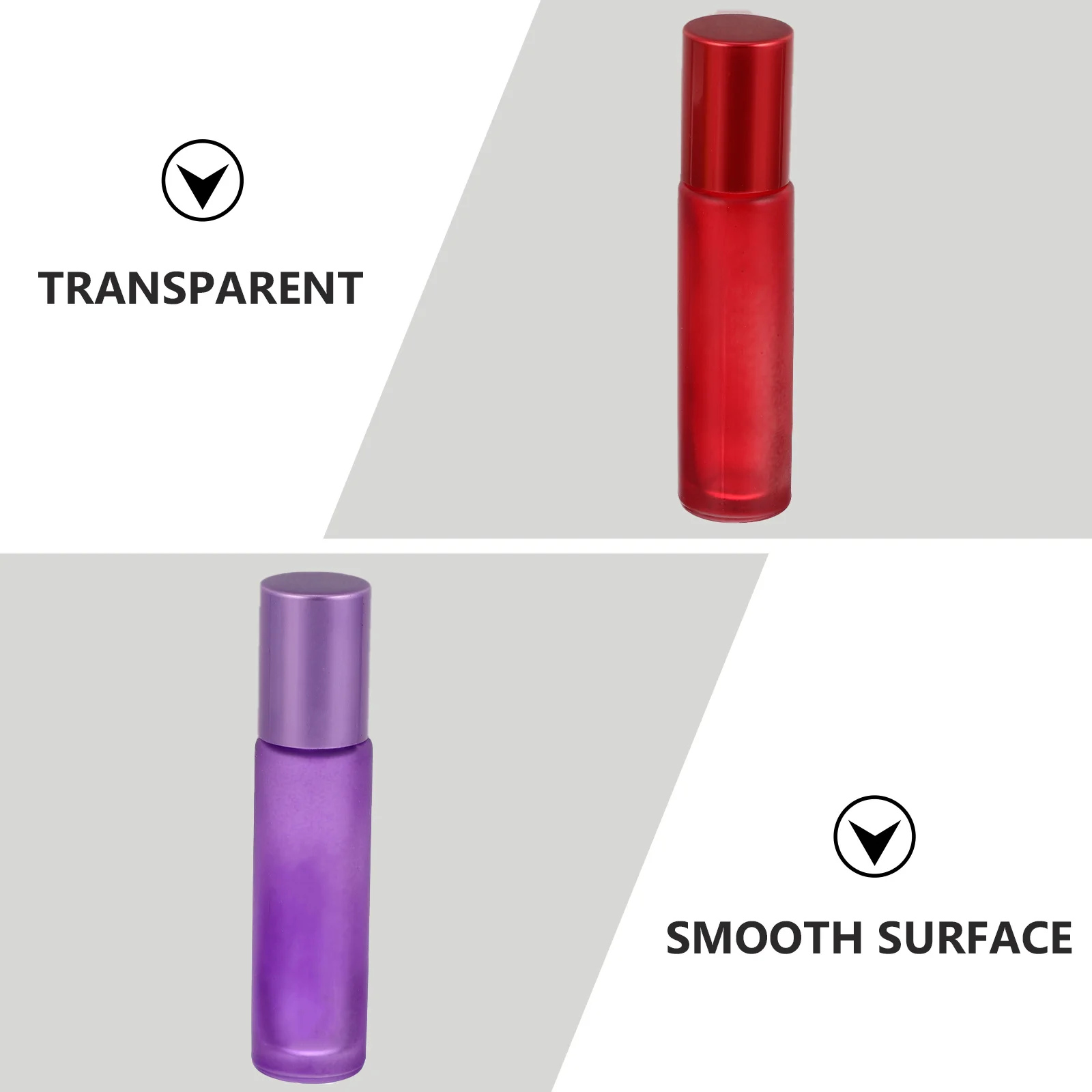 6 szt. Kolorowe butelki z rolką na olejki eteryczne, szklane pojemniki podróżne, do wielokrotnego napełniania, butelki do rozdzielania, rolki do masażu