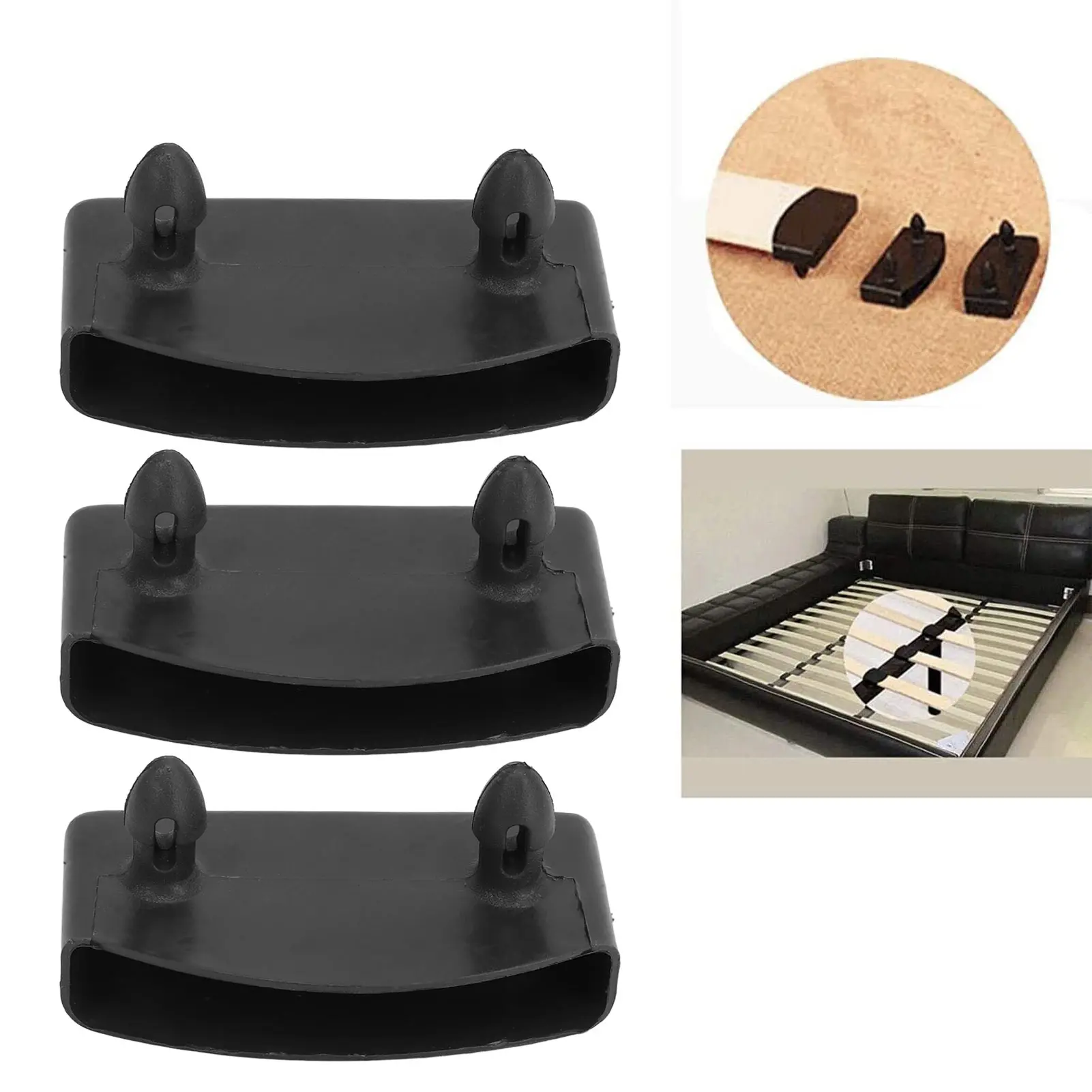 

20Pcs Black Bed Slat Cover Holders End Caps Plastic Easy Installation Stable Furniture Accessories For Holding Bed Base