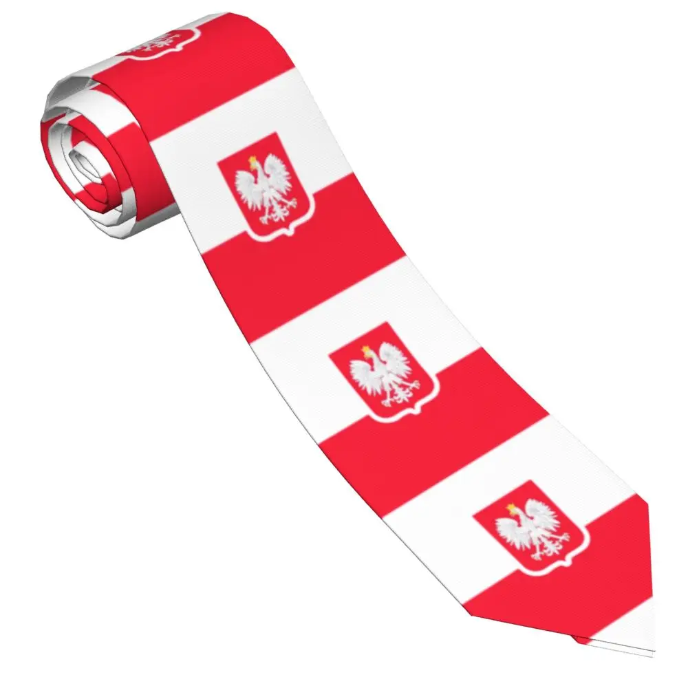 

Polska Flag Neckties Men Women Fashion Polyester 8 cm Wide Polish Poland Neck Ties Daily Wedding Accessories Business