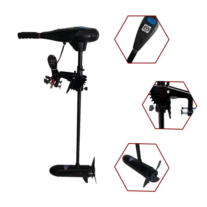 Hot Sale 50lbs Electric Outboard Motor PVC Inflatable Boat Engine Console Fishing Surfing Kayaking Diver Lakes