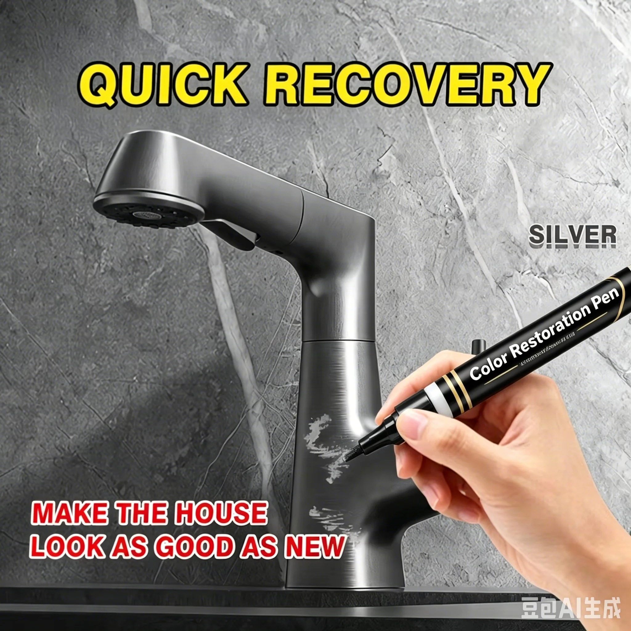 Multi Scene Metal Touch-Up Pen Surface Scratch Repair Paint Restoration Pen For Camera Car Faucet Mailbox Hardware Quick Renew
