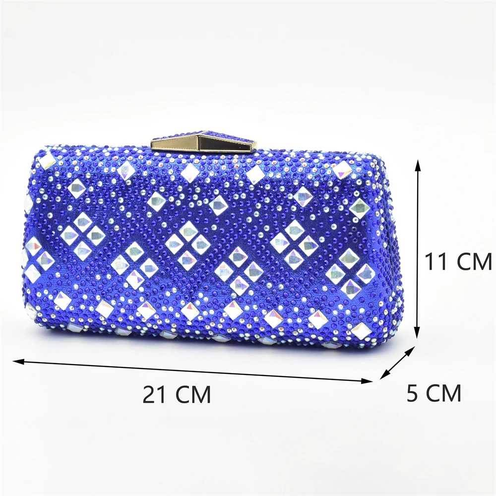 Fashion Wedding Shoe and Purse for Bride Matching Shoes and Bags High Quality Glitter Nigerian Party Shoe Sandals Clutch Purse