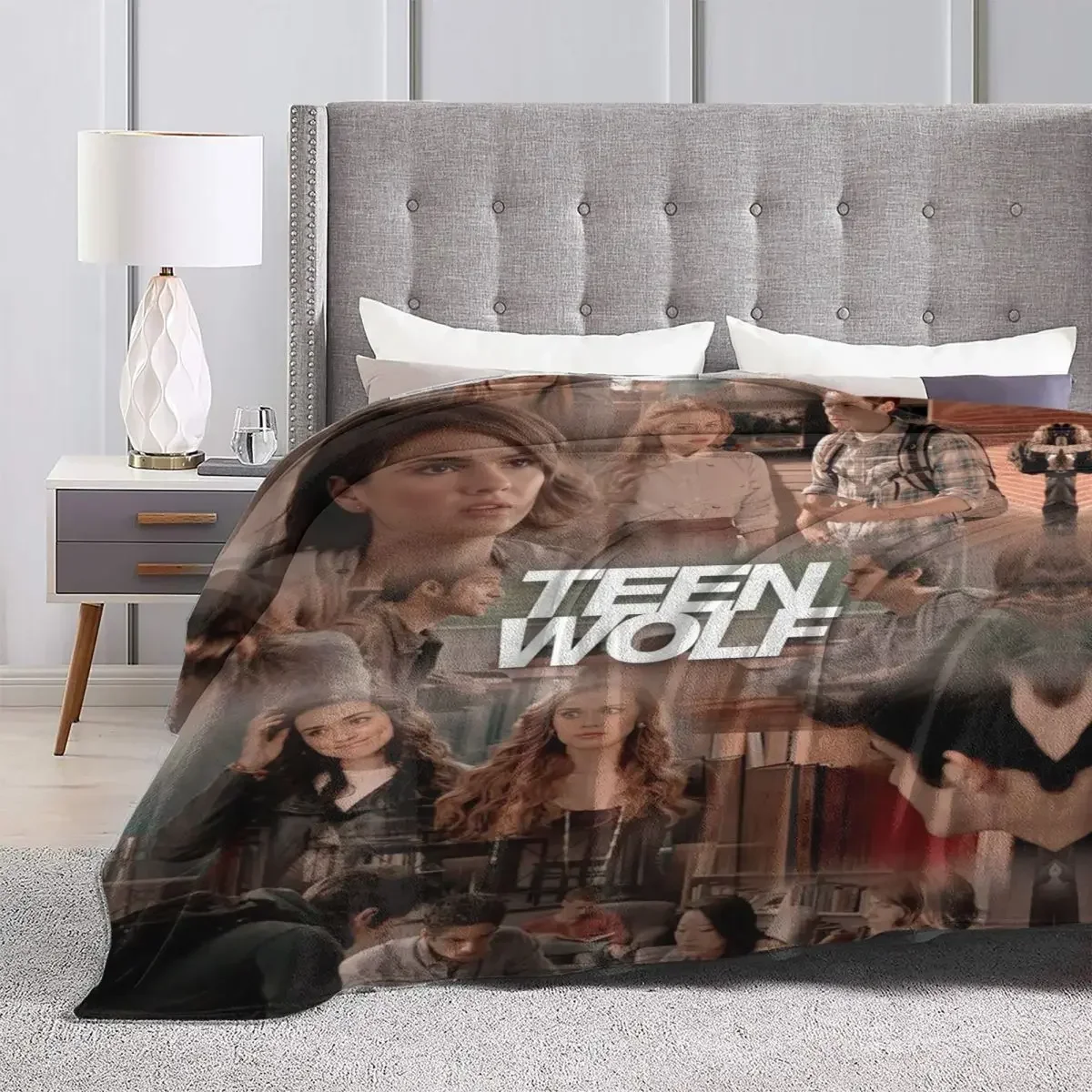 Teen Wolf Soft Durable Blanket Werewolf Film Travelling Throw Blanket Winter Graphic Design Flannel Bedspread Sofa Bed Cover