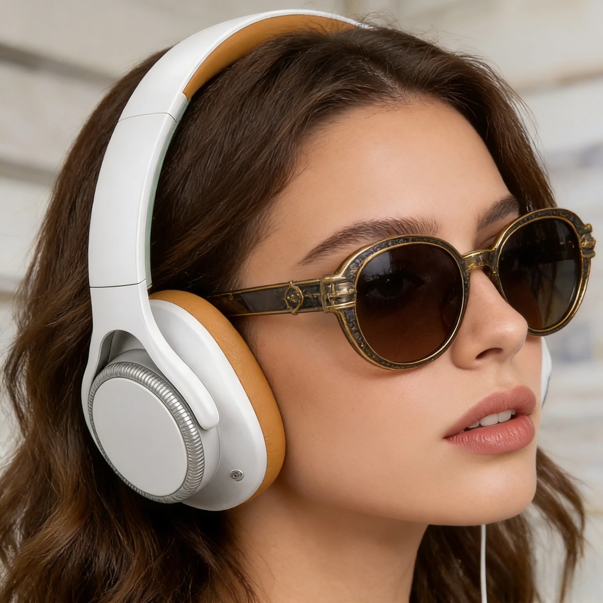 

Складные беспроводные наушники-обтюраторы Bluetooth 6.0 с активным шумоподавлением (ANC), поворотной ручкой регулировки громкости, легкие, с микрофоном, прочные