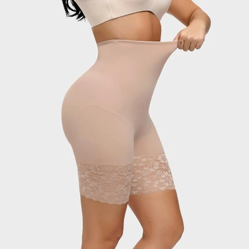 

High elastic high waist tummy pants, non-slip shorts, women's boxers underwear bottoming