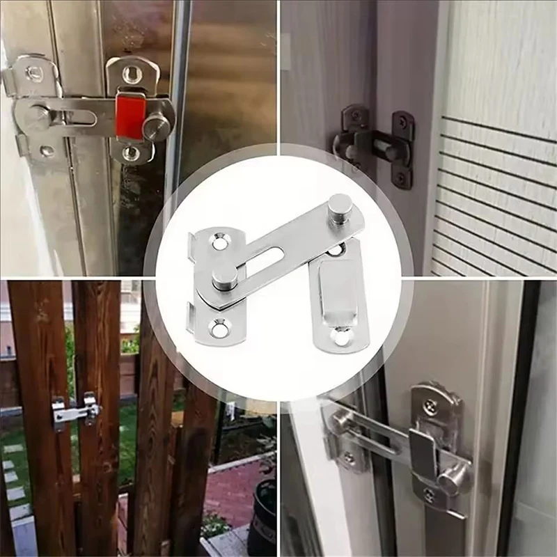 Cerradura de palanca de acero para puertas correderas de mascotas 90°/180°