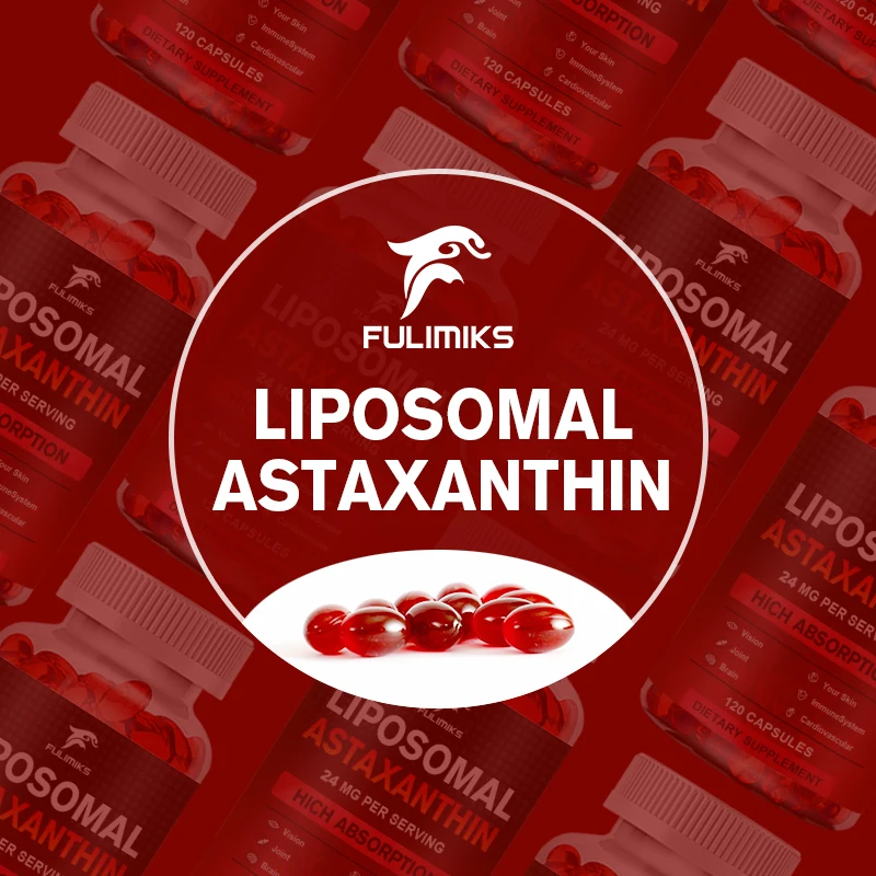 Liposomal Astaxanthin Capsules 24 mg Promotes Cardiovascular Health & Accelerates Metabolism Supporting Eye, Joint & Skin Health