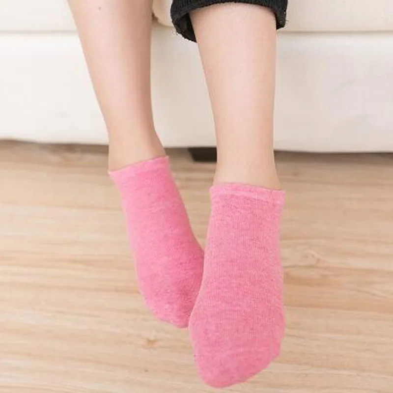 Lot de 5 paires de chaussettes fines pour femmes, couleur unie, décontractées, été