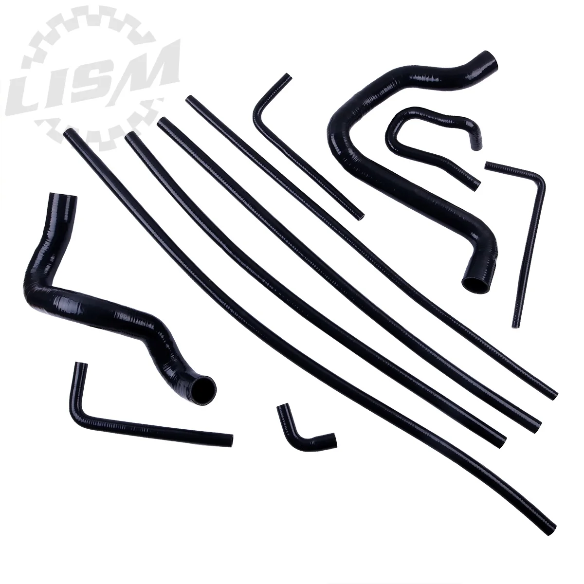 11PCS For 1988-1994 Ford F150 F250 F350 1989 1990 Bronco Trucks 5.0L / 5.8L Silicone Radiator Hose Kit Replacement Part 3PLY 91