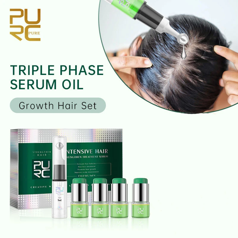 PURC Rosemary Oil Hair Growth Products for Men Women Ginger Ginseng Regrowth Oil Anti Hair Loss Scalp Treatment Hair Care