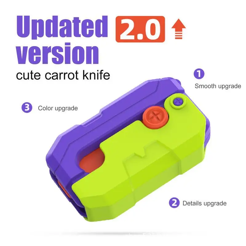 3D Print Gravity Cub Jump Small Radish Carrot Knife Mini Model Student Prize Pendant DecompressionToy Decompressions Push Card