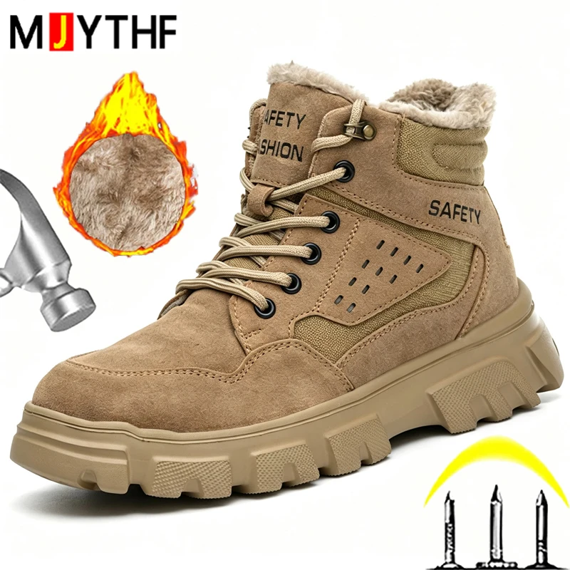 Men's Heat-resistant Welding Boots Steel Toe Shoes Winter Boots Puncture-Proof Indestructible Shoes Safety Boot For Engineers