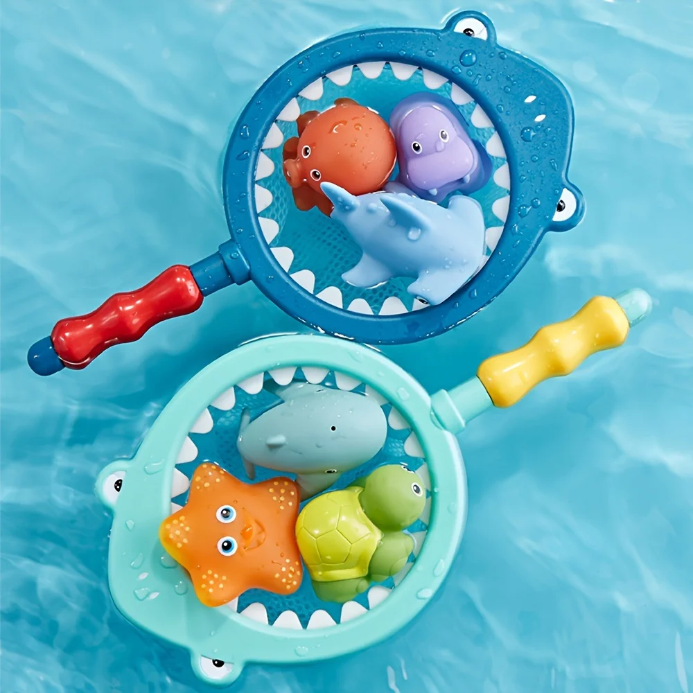 Play water spray temperature-sensitive color-changing animal bath toy shark fishing toy animal random color