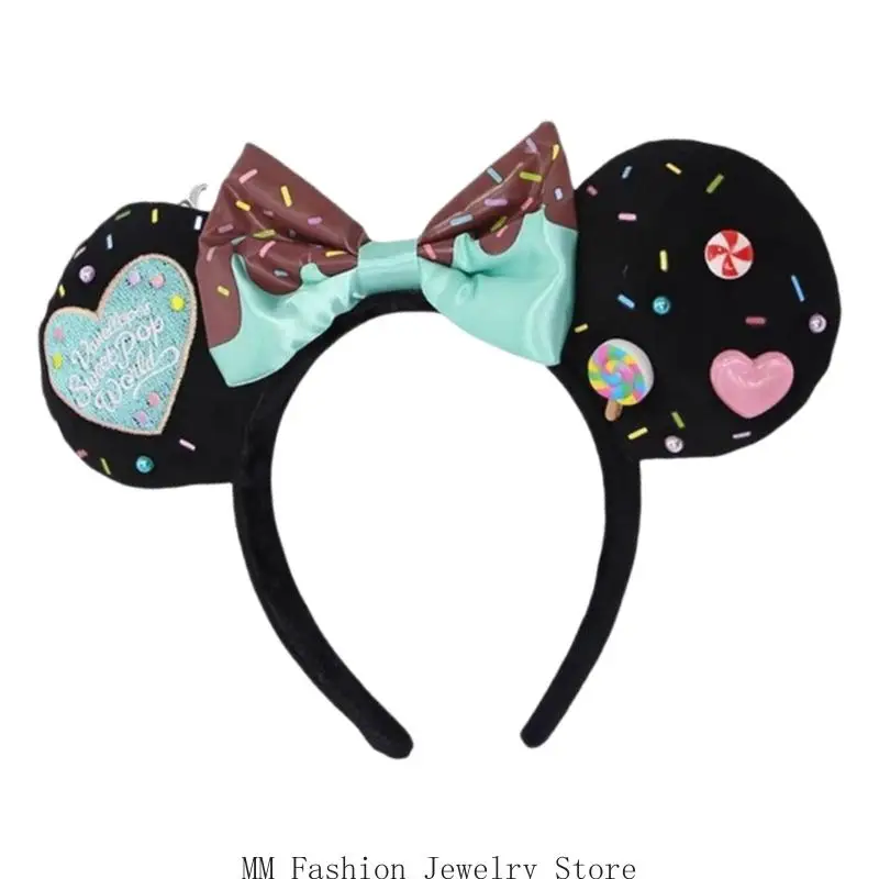 

Thick Cartoon Character Hairband With Chocolate Bows Hair Accessories for Women Girls Cosplay Event