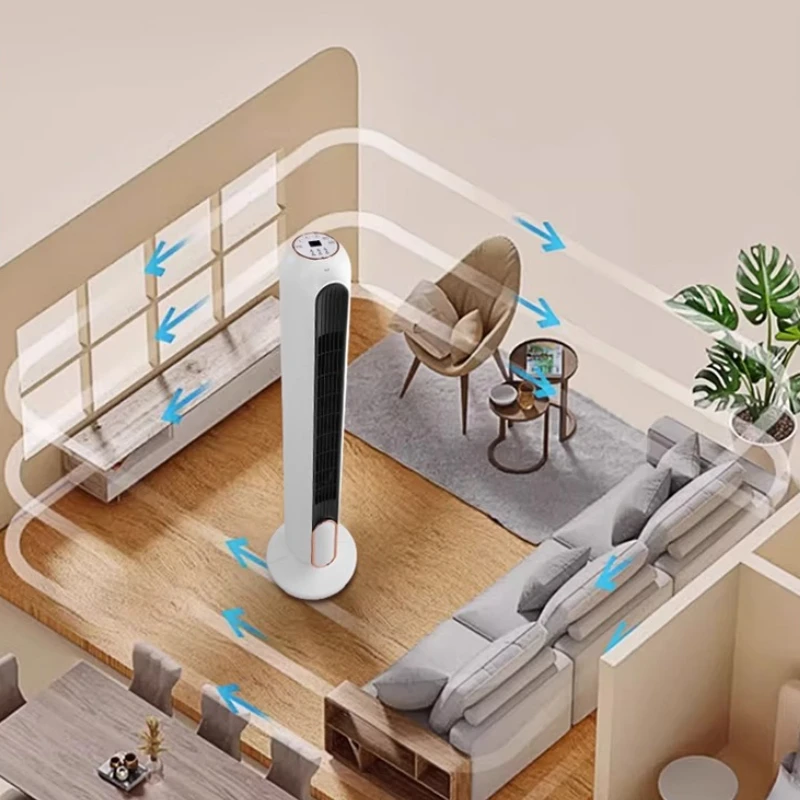 

Powerful Smart Tower Fan for Home Ultra Quiet Safe with Remote Control Oscillating Floor Standing Bladeless Smart Cooling Fan