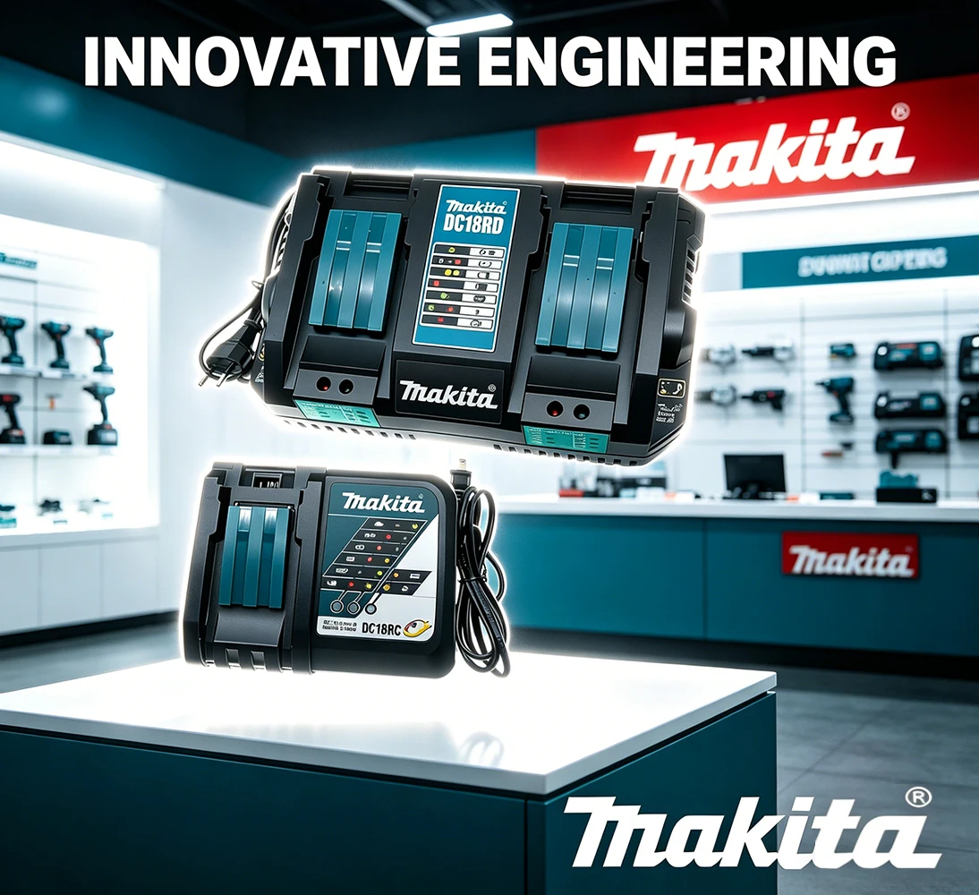 Langsames Laden? Erhalten Sie das Makita DC18RD 3A/6A Schnell-Ladegerät – 100% Original für 18V BL1860 BL1815 BL1450 Werkzeuge mit Garantie.