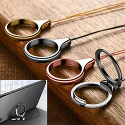 For Mobile Phone Ring Hang Rope 360 Degree Finger Ring Lanyard Mobile Holder Metal Stand Mobile Phone Straps