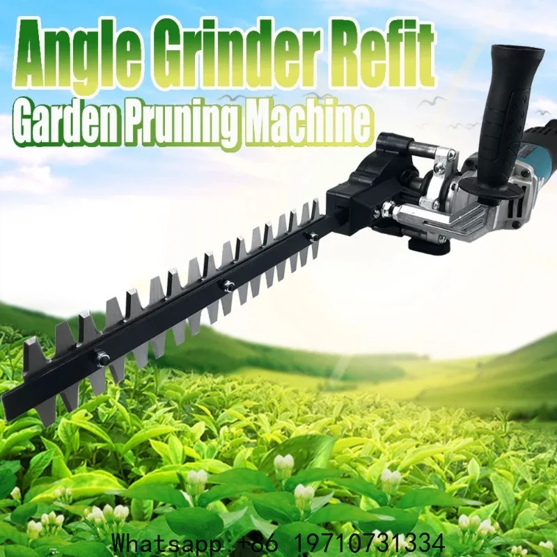 Angle Grinder Refit Garden Pruning Machine Tool Hedge Trimmer Pruning Tools Garden Home Compatible with 110/115 Type Angle Grind