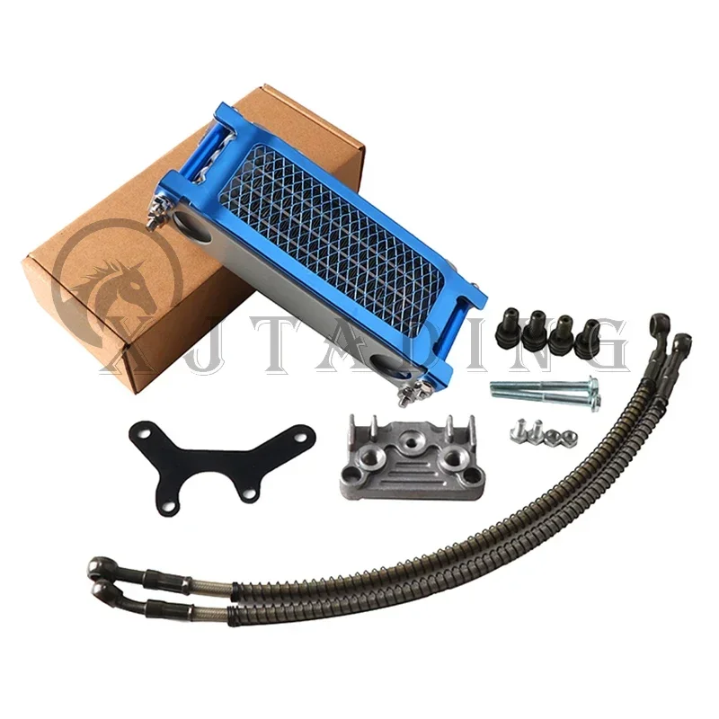 Motocross Universal 50cc-140cc Modifizierter Ölkühler Ölkühler-Kit für Honda Yamaha Kawasaki Dirt Bike Mopeds Enduro Motocross