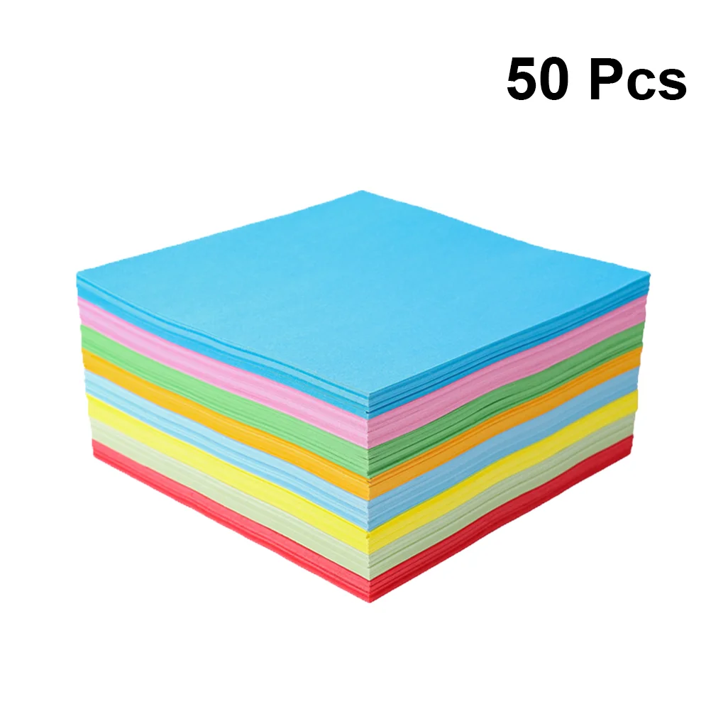 

500pcs Handwork Colorful Paper Handcraft Paper DIY Folding Colorful Paper Decals for Kids Kindergarten Hand Craft (Ten Color Mix