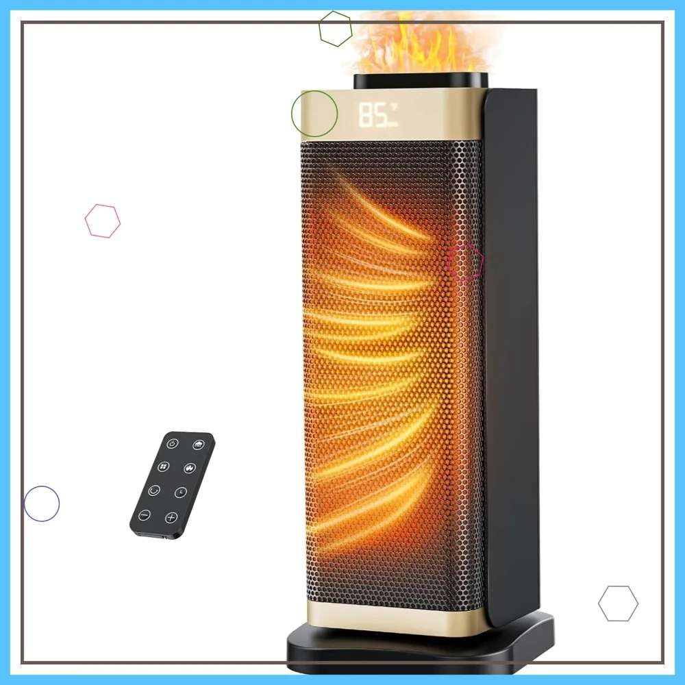 

Portable Space Heater with Humidifier, Ambient Light, Thermostat, Timer & Oscillation for Home Office