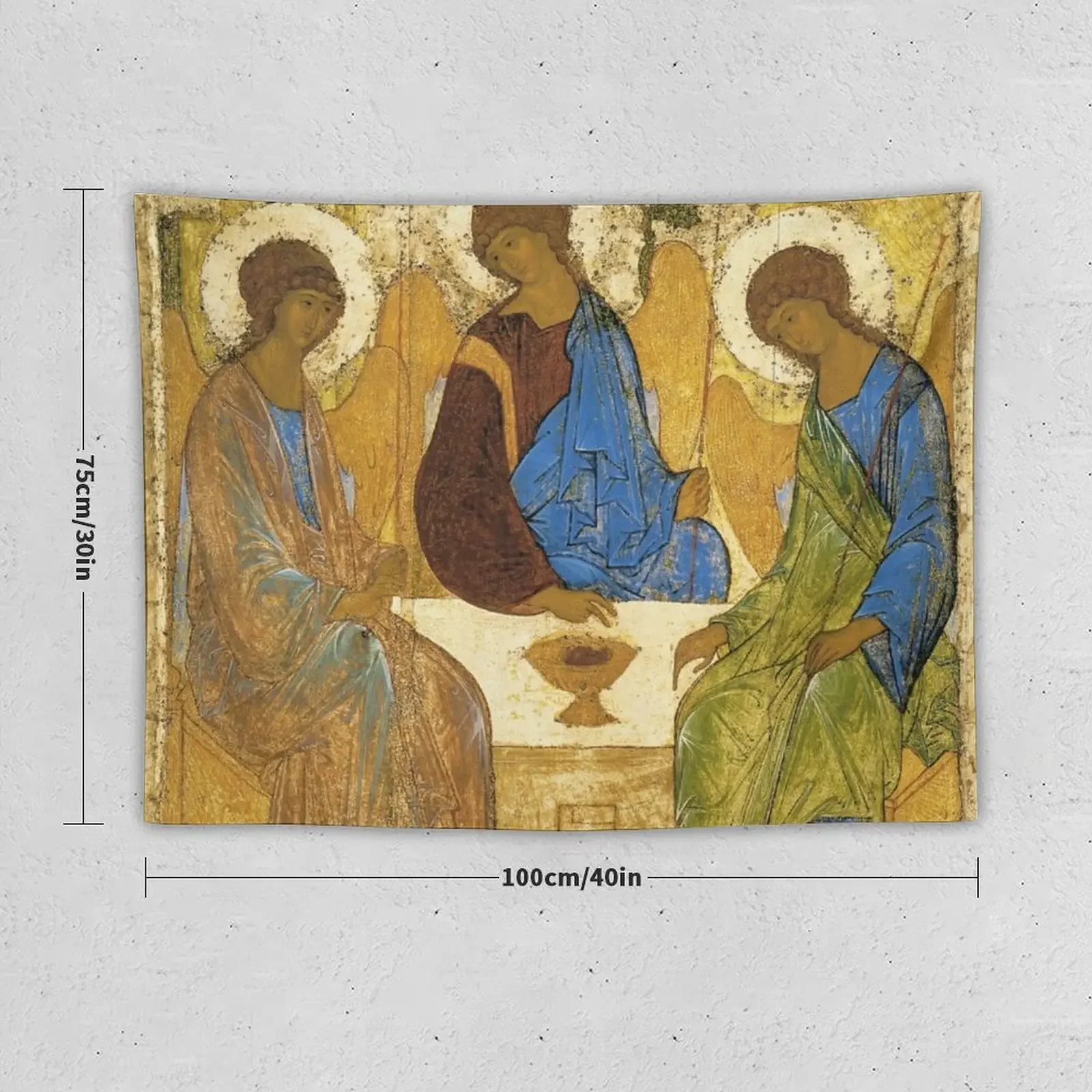 Andrei Rublev The Holy Trinity (also called The Hospitality of Abraham) 1411 Tapestry Bedroom Decor Tapestry