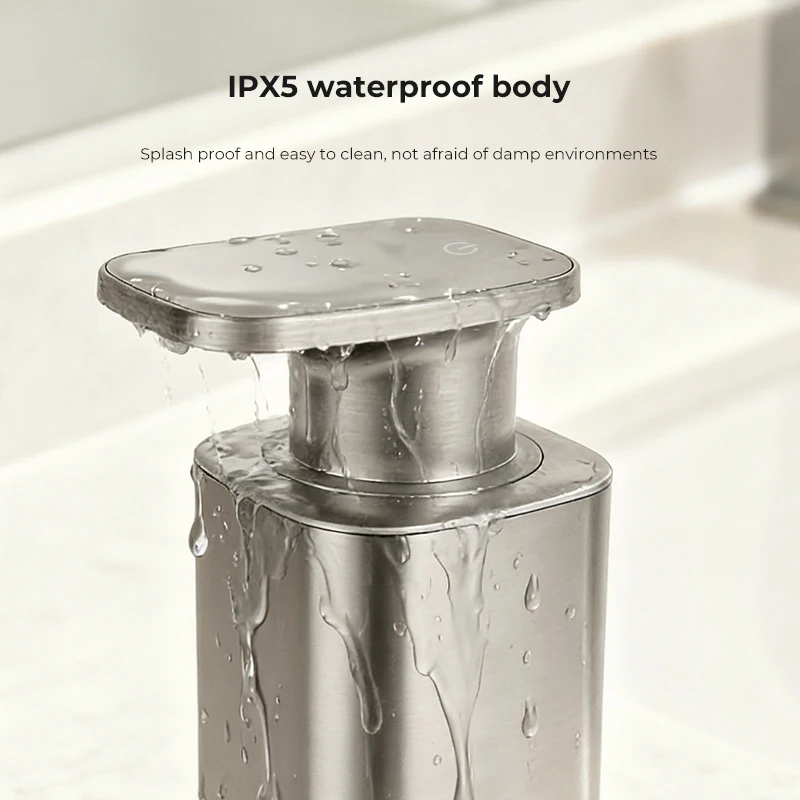

EE1 New Machine Brushed Stainless Steel Hand Soap Dispenser Automatic Sensor Soap Dispenser Usb Soap Dispenser