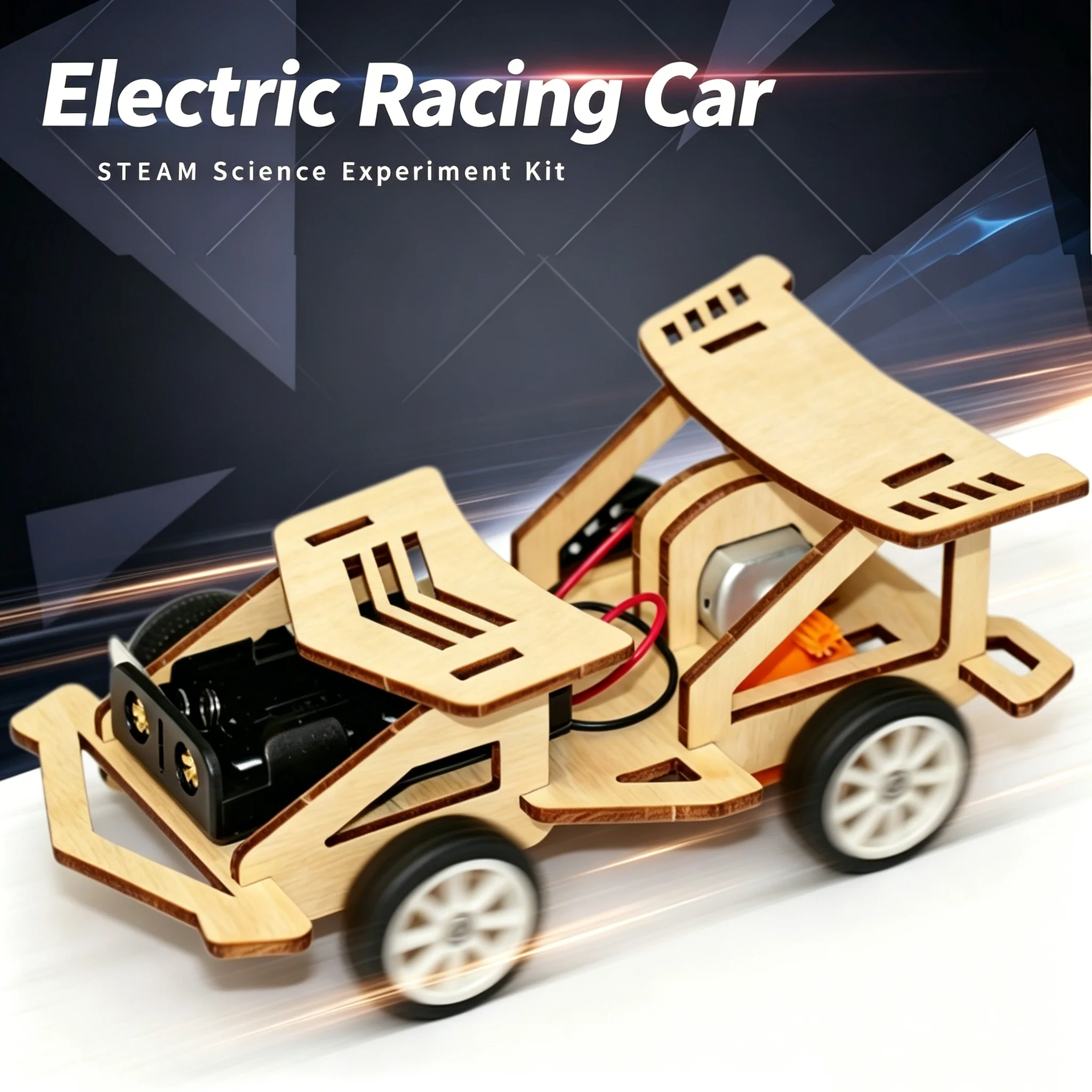 

STEAM DIY Assembly Racing Car Kit Small Maker Science Invention Material Pack Experiment Handmade Physics Hobby Creative Gifts