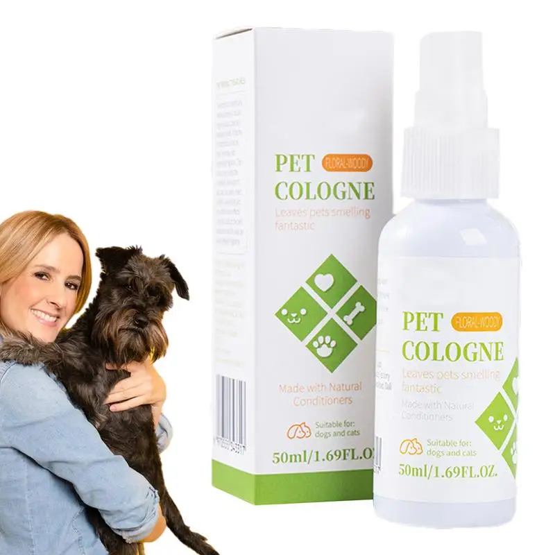 Pet Deodorizer Spray For Dogs Pet Grooming Scent Spray Long-Lasting Dog Calming Deodorizer Dog Conditioner Spray 50ml For Smelly