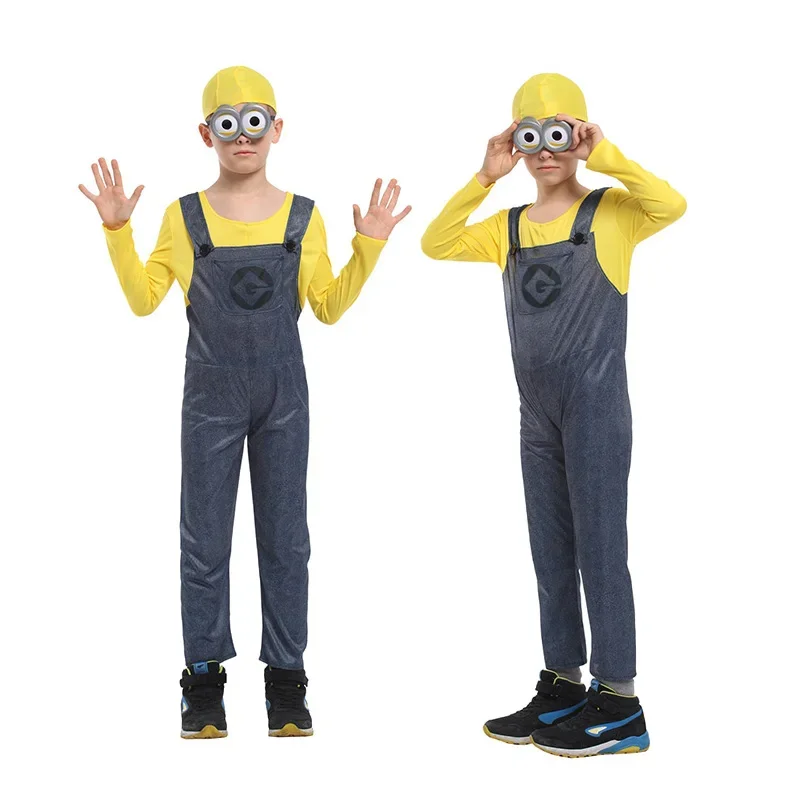 Minion Anime Volledige Familie Cosplay Kostuum Jongen Meisje Jumpsuits Kids Maskerade Verachtelijk Me Carnaval Feest Verkleed Carnaval Carnaval