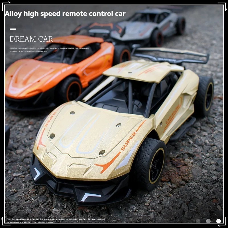 2.4g Alloy Remote Control High Speed Rc Car 1:24 Children'S Off-Road Sports Car Boy Remote Control Car Charging Christmas Gift