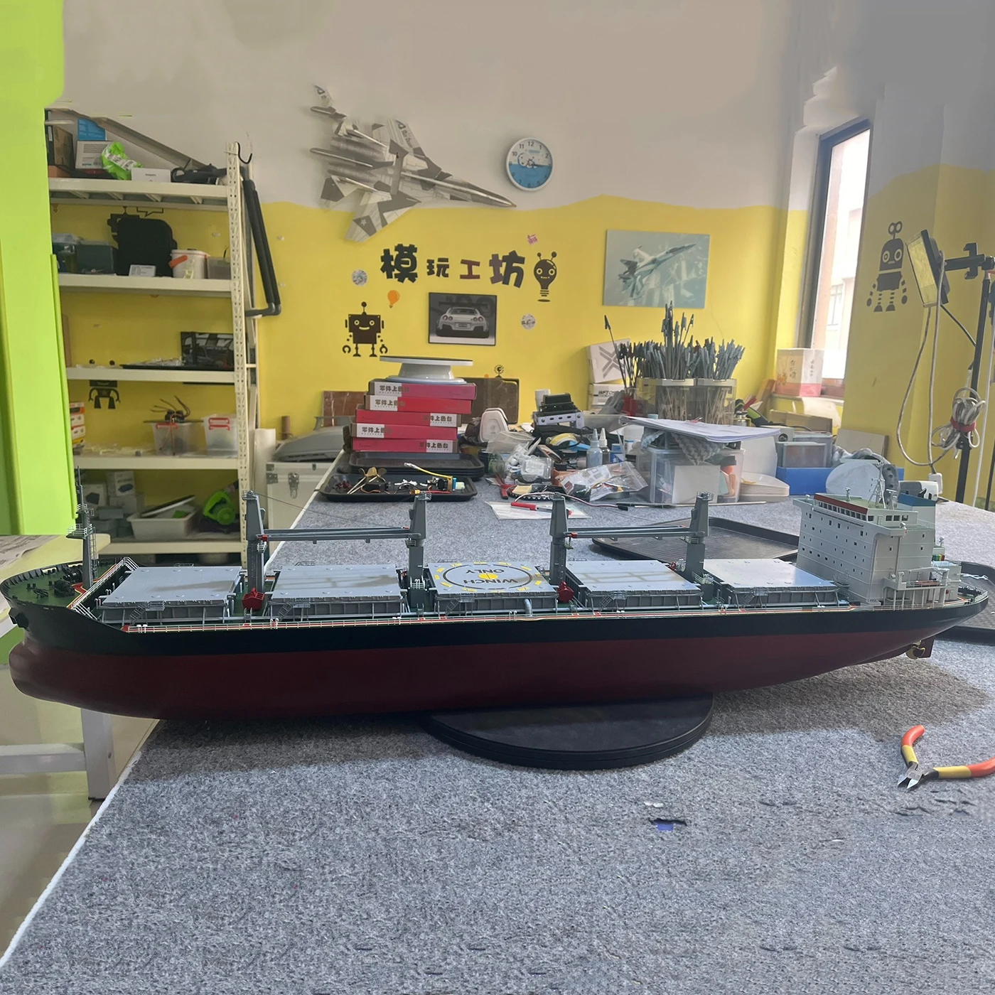 1/200 RC Boat 95cm Single Motor Remote Control Bulk Cargo Ship High Precision 3D Printing RC Schiffe Model RTR Ship Toy Gift