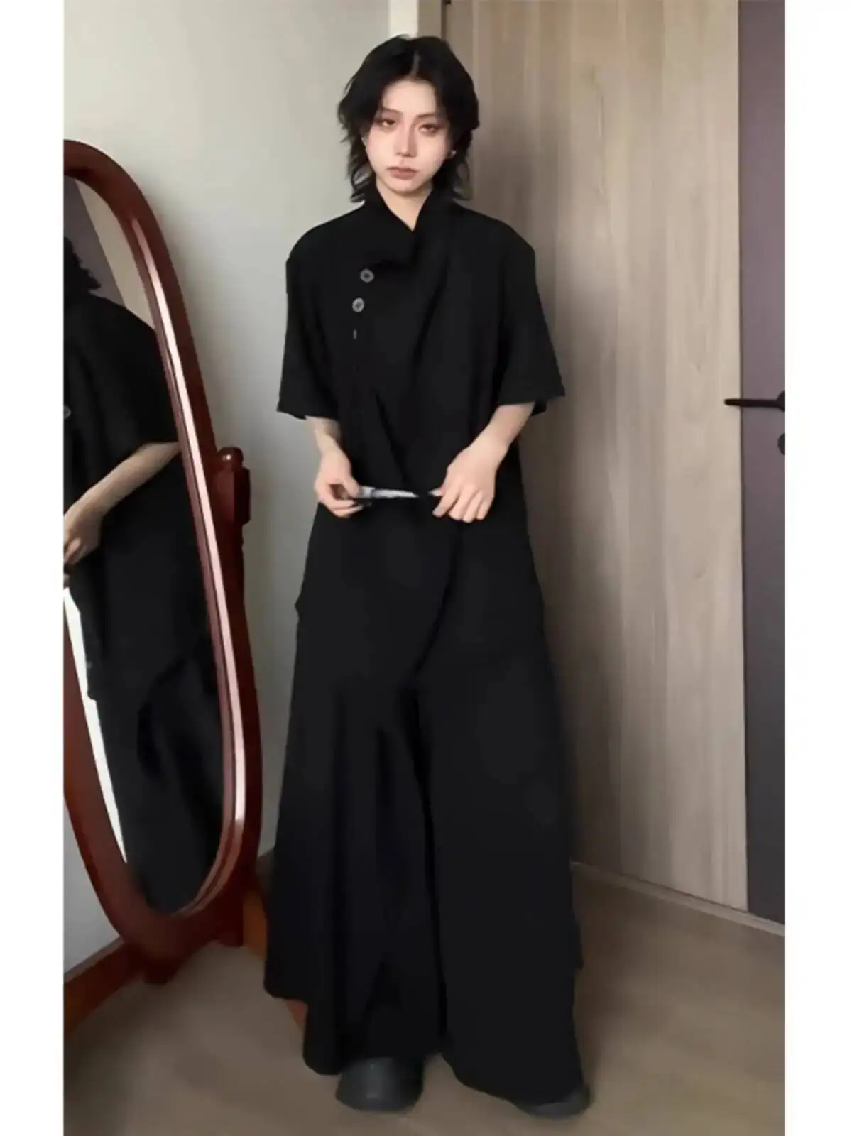 2025 Summer  Women Shirts Chinese Style Hanfu Cardigan Harajuku Vintage Casual Blouse Loose Short Sleeve Shirts Kimono
