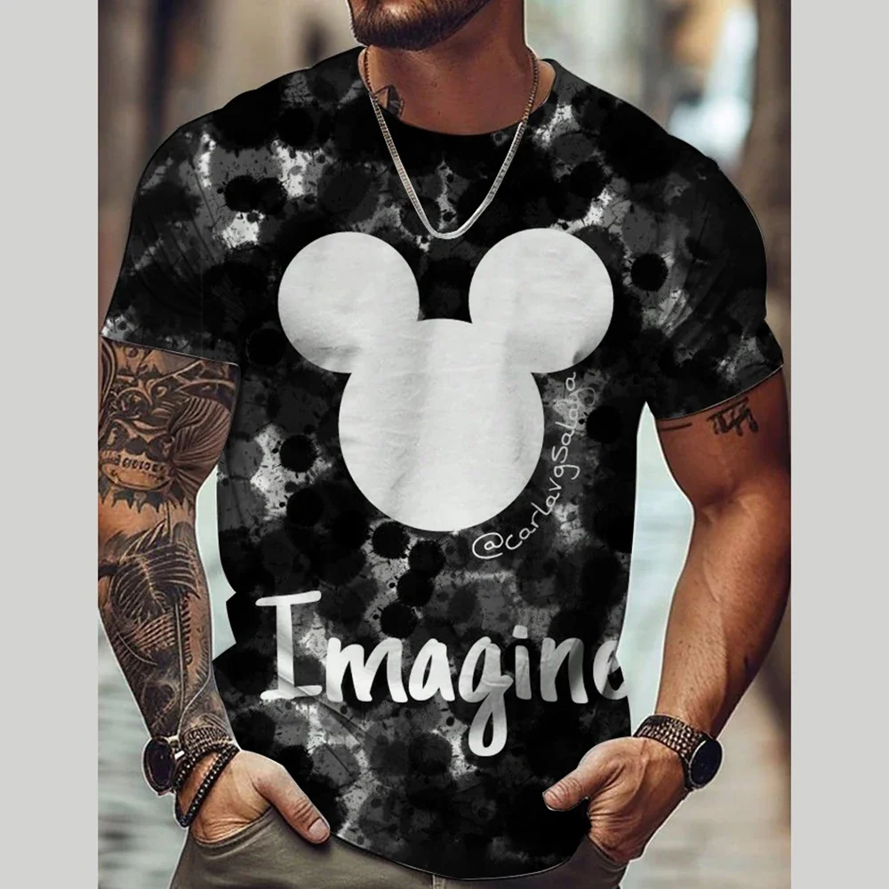 

Disney 2025 New Mickey Mouse unisex Print T-shirt Summer Clothing Sublime Shirt Graphic T Shirt Quick Drying Sport