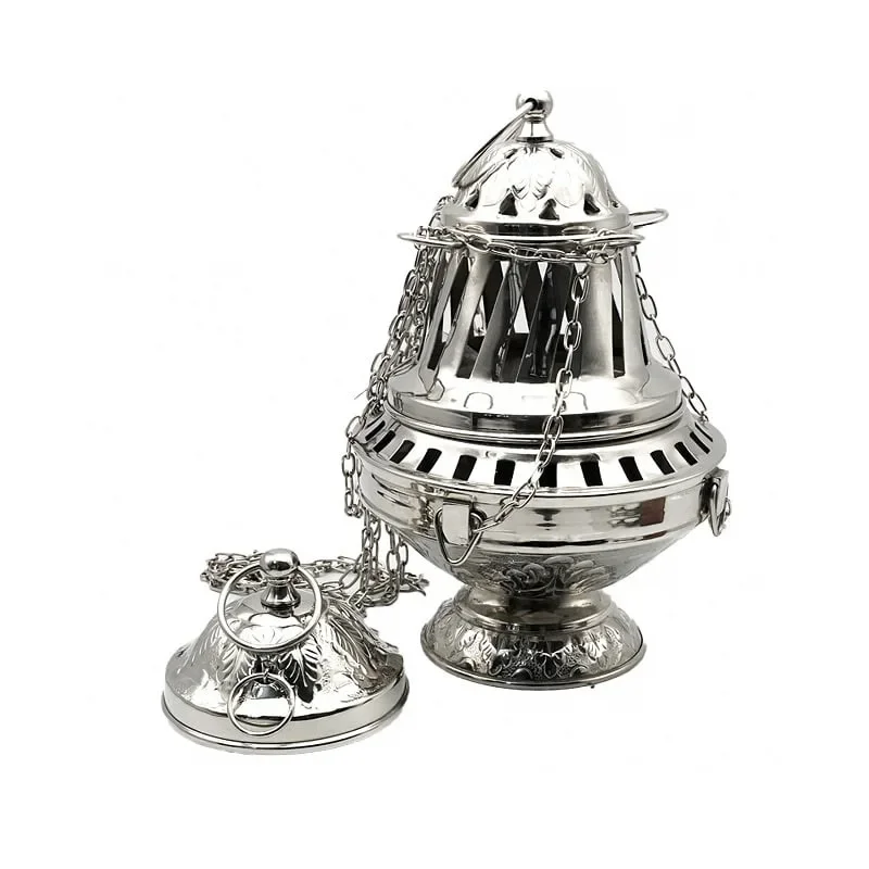 Pure copper relief incense burner imported from Europe Incense burner 24cm m